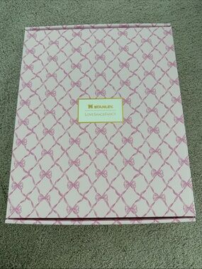 LoveShackFancy x Stanley Pink Bow Pattern Gift Box
